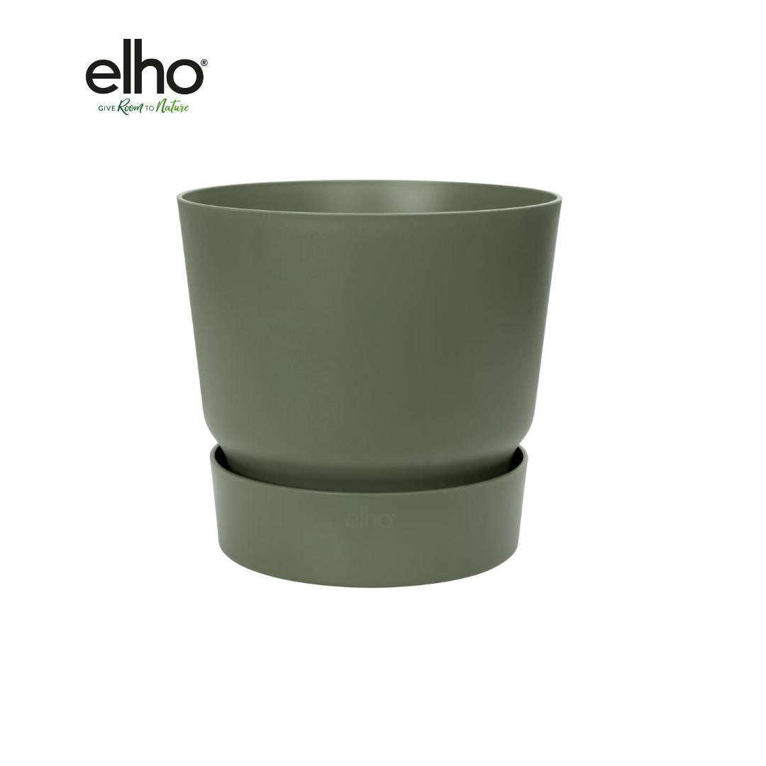 Blumen -und Pflanzentopf - Pot elho Greenville Round grün - D24 x H23