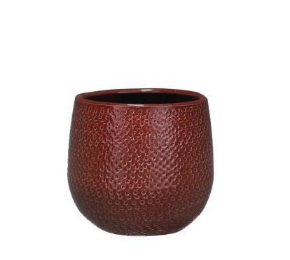 Dekotopf - Pot Gabriel rond bordeaux D14