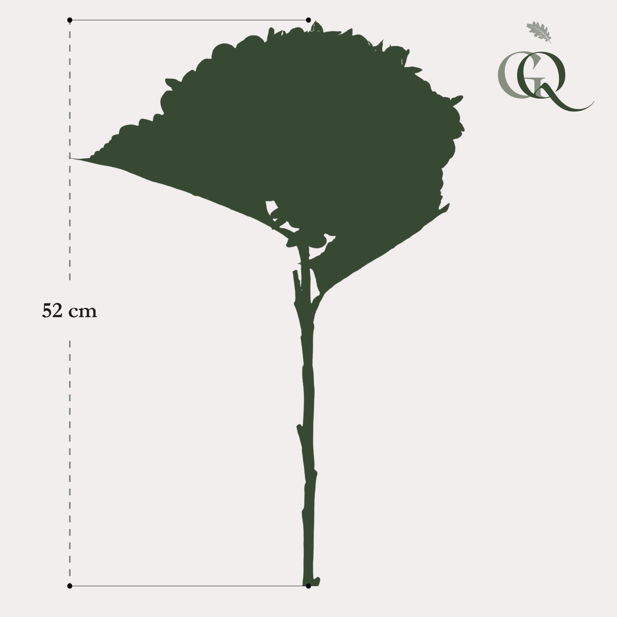 Kunstblumen - Blumenstrauß - Hortensien blau - x 8 - 52 cm