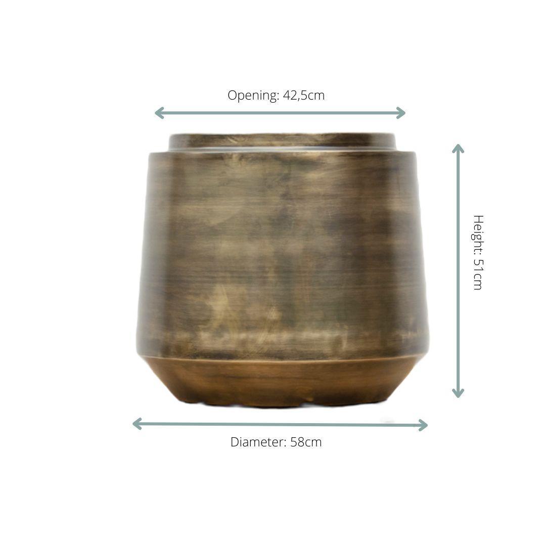 Blumen -und Pflanzenkübel - Pot Indigo Vintage Gold - D58 x H51