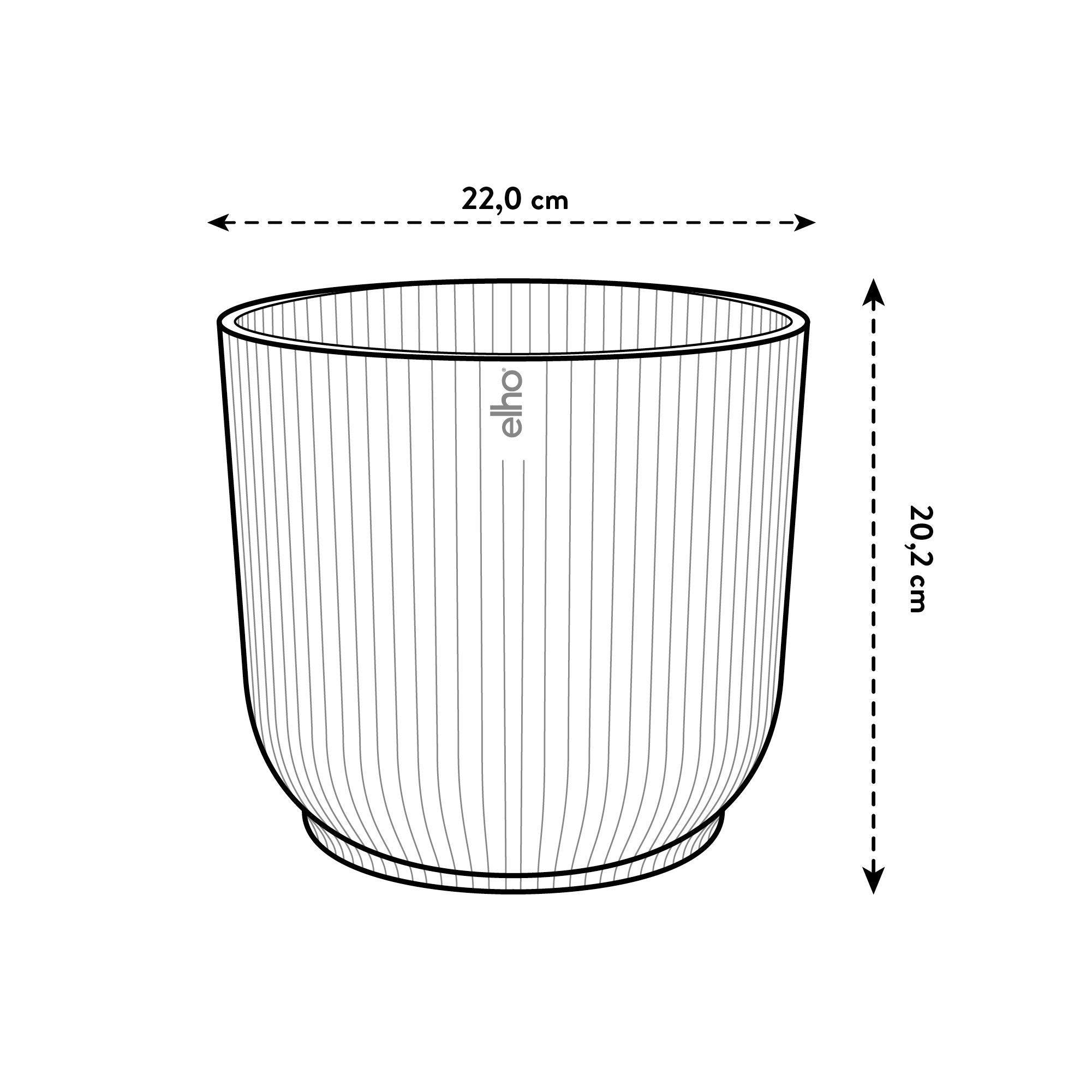 Blumen -und Pflanzentopf - Pot elho Vibes Fold Round weiß - D22 x H20