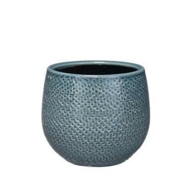 Dekotopf - Pot Gabriel rond blau D14