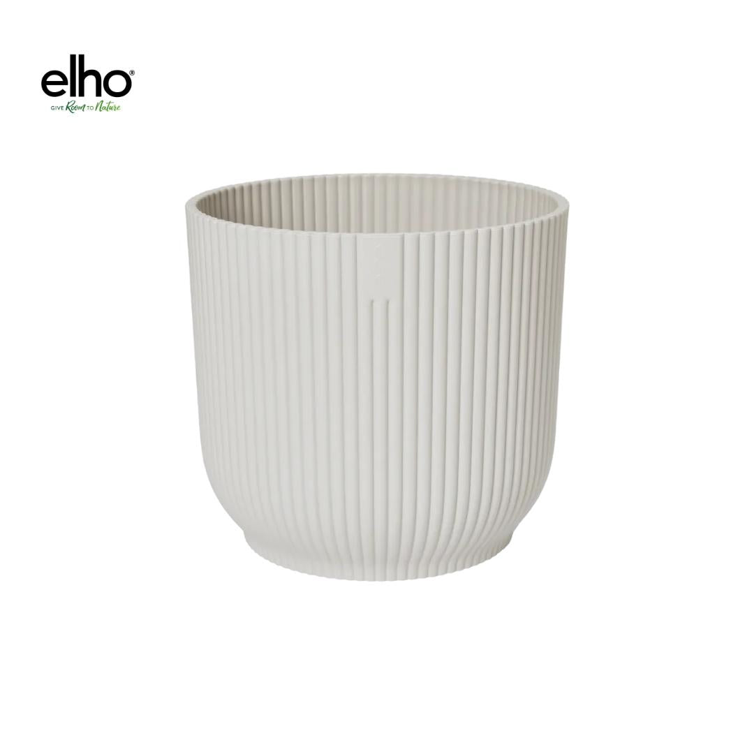 Blumen -und Pflanzentopf - Pot elho Vibes Fold Round weiß - D22 x H20