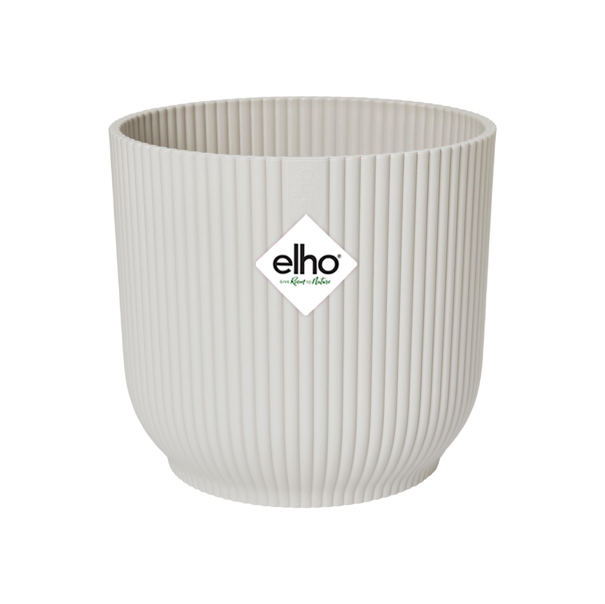 Blumen -und Pflanzentopf - Pot elho Vibes Fold Round weiß - D22 x H20