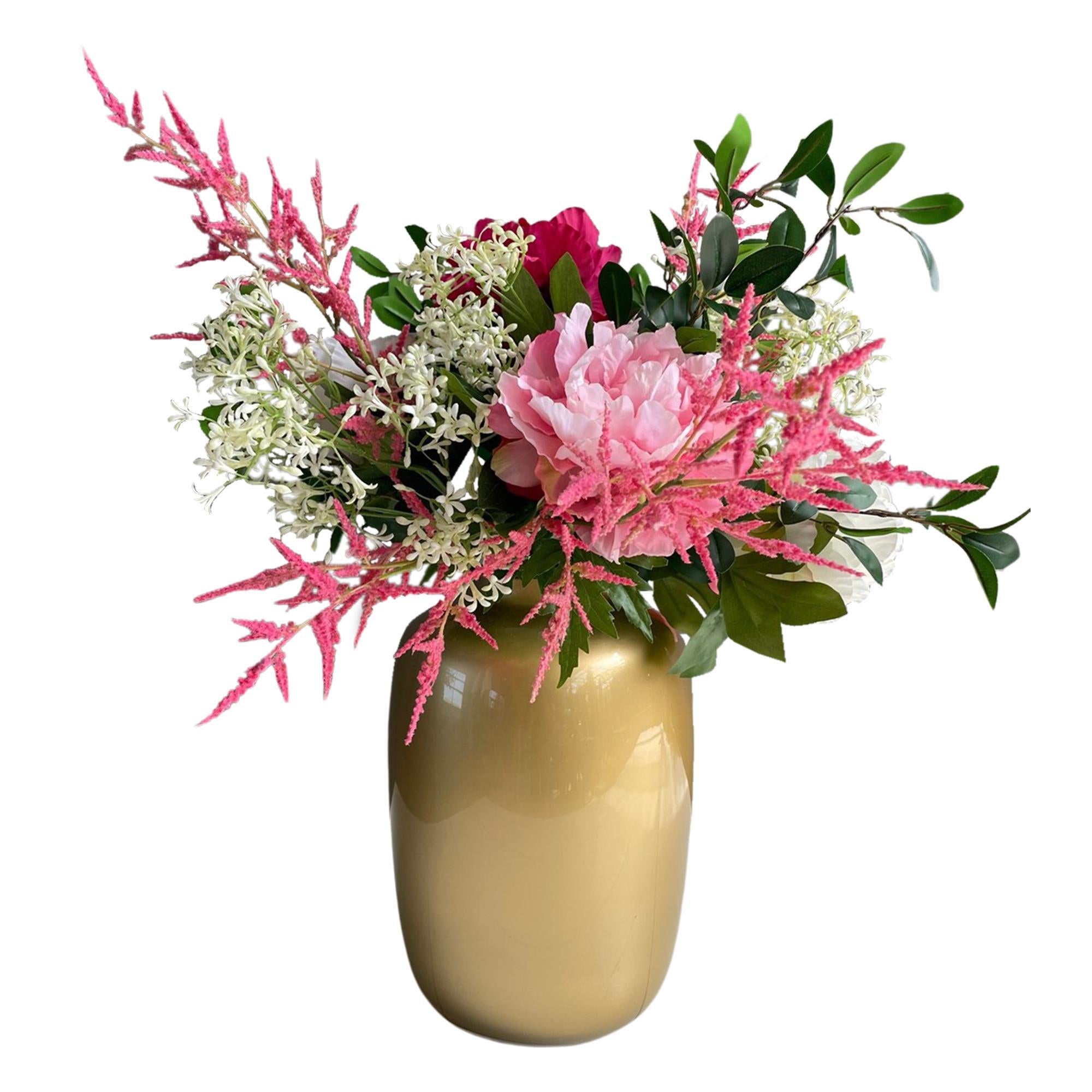 Kunstblumen - Blumenstrauß L - Glänzendes Rosa - 80 cm