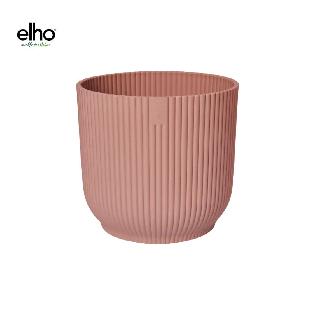 Blumen -und Pflanzentopf - Pot elho Vibes Fold Round rosa - D18 x H17