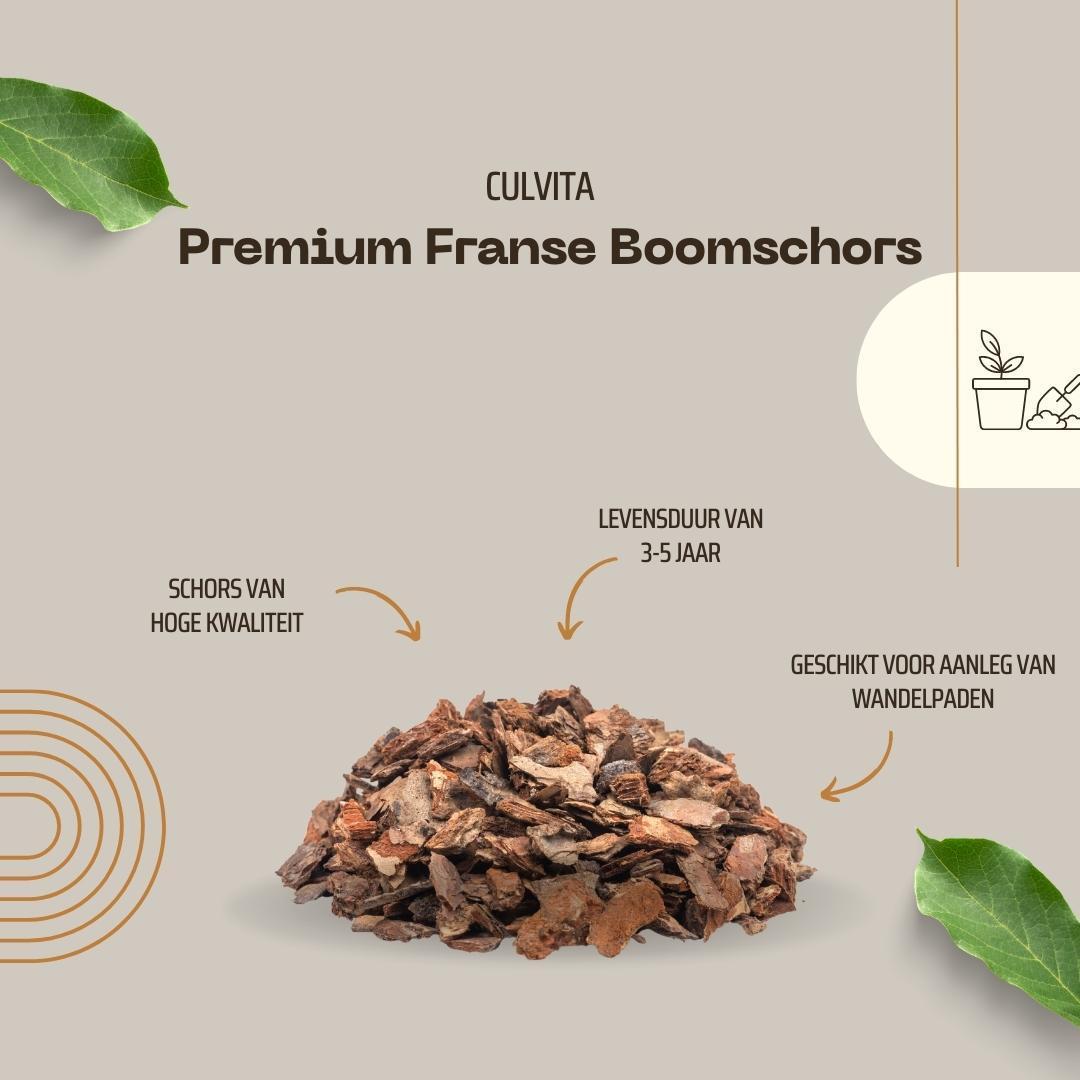 Französische Premium Baumrinde - Bodendecker - Dekorative Rinde 30-40 mm - geeignet für die Landschaftsgestaltung Gehwege - 40 liter