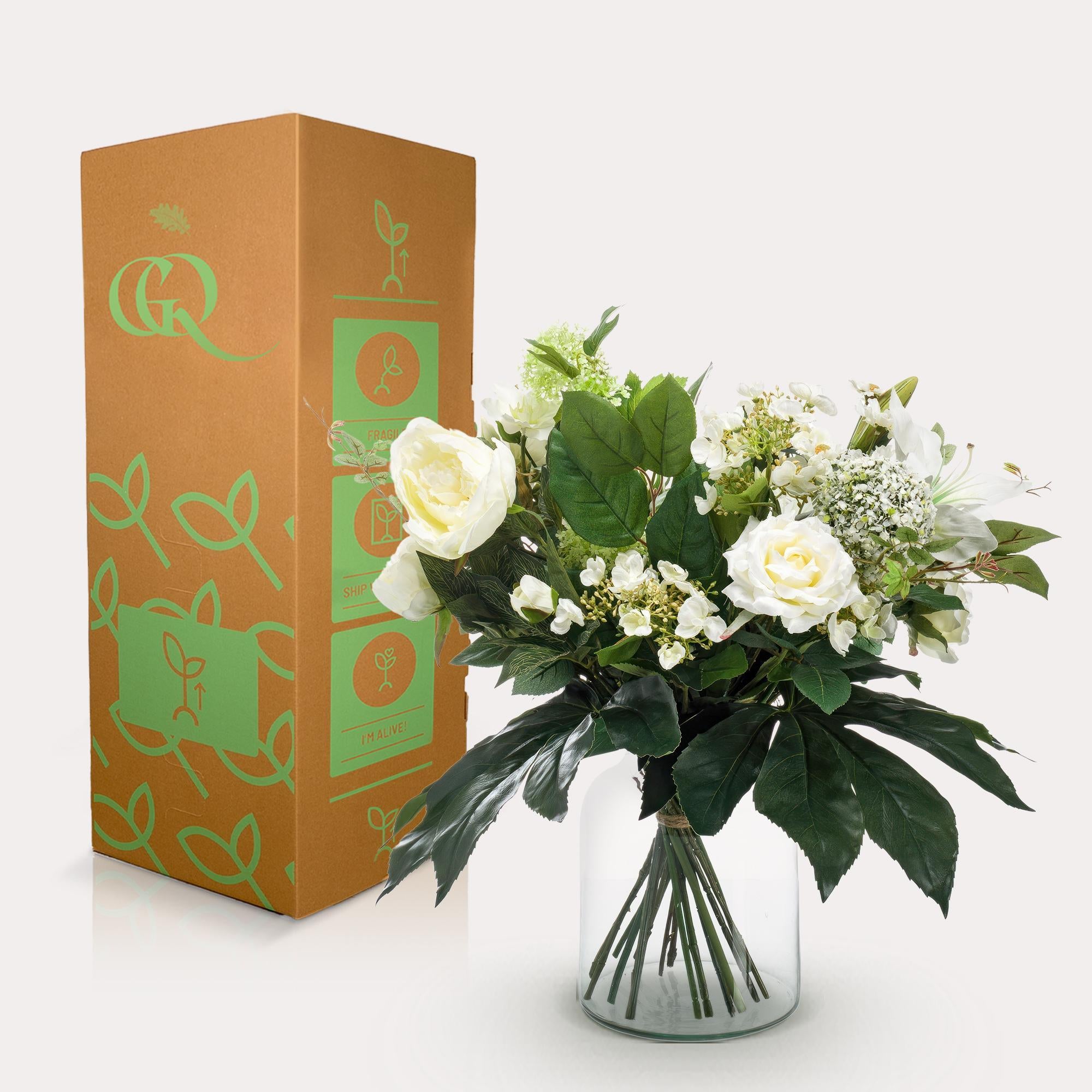 Kunstblumen - Blumenstrauß M - White Dream - 60 cm