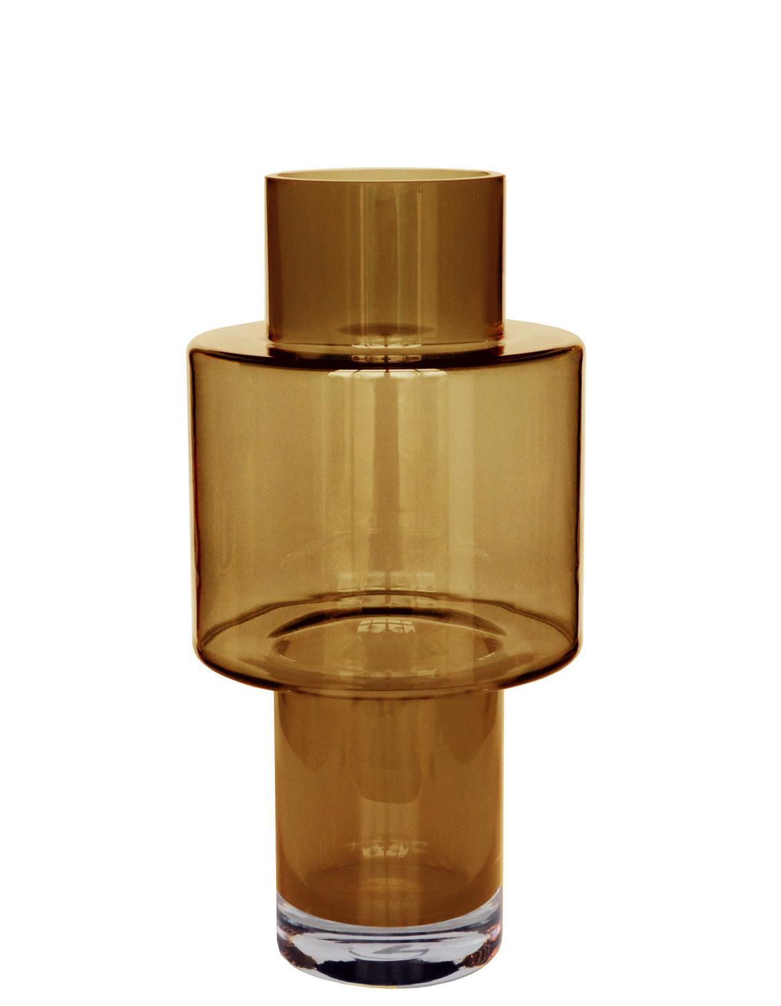 Vase - Vase aus Glas Juba M – H40 B20 – Cognac