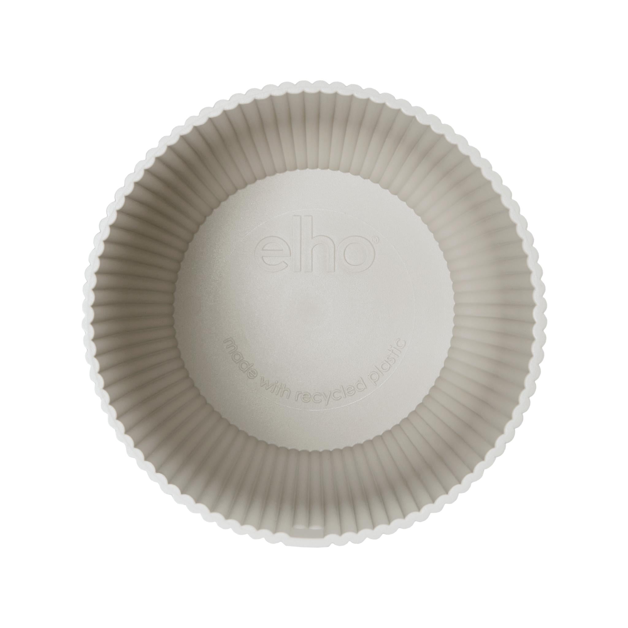 Blumen -und Pflanzentopf - Pot elho Vibes Fold Round weiß - D22 x H20