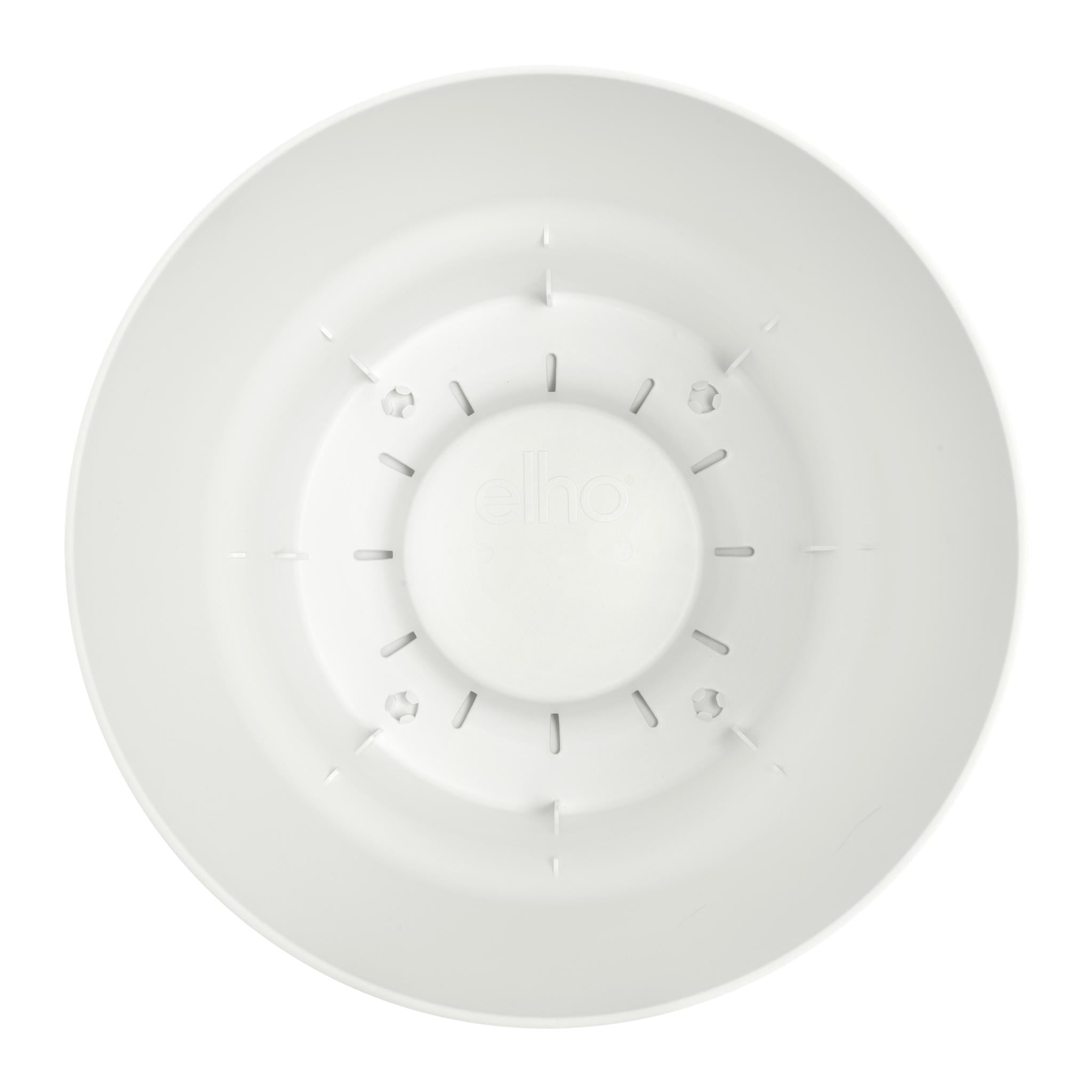 Blumen -und Pflanzentopf - Pot elho Greenville Round white - D18 x H17