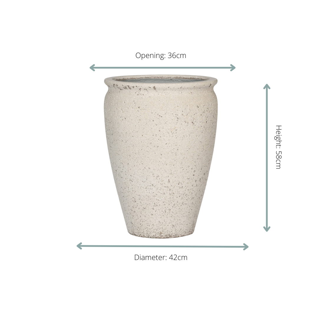 Dekotopf - Pot Artemis Chalk White - S D42 x H58