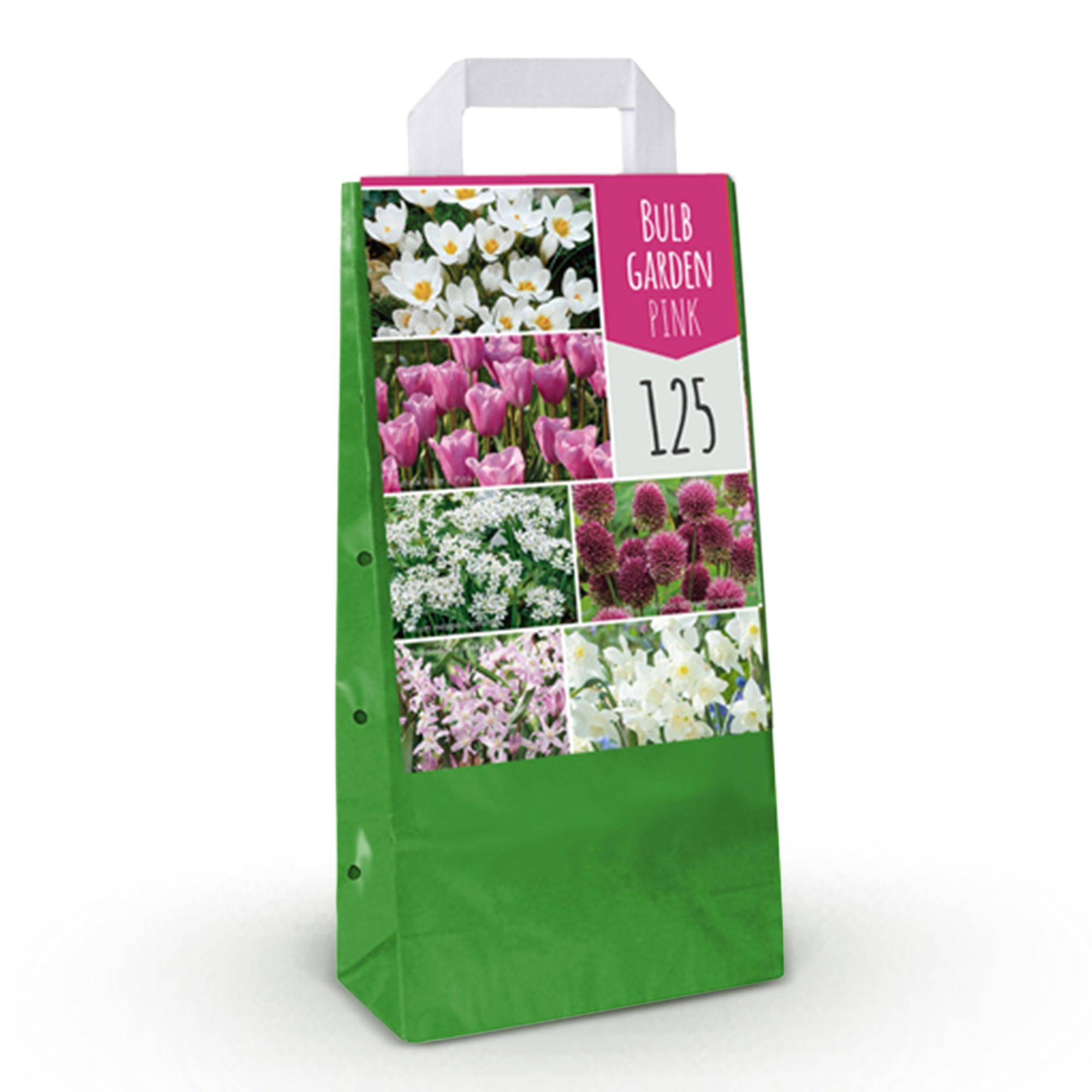 Frühlingsblumen - Blumenzwiebeln Mix - Bulb Garden Pink Mix - Verschiedene Sorten - Farbe Rosa - 125 Stück - Geschenkverpackung