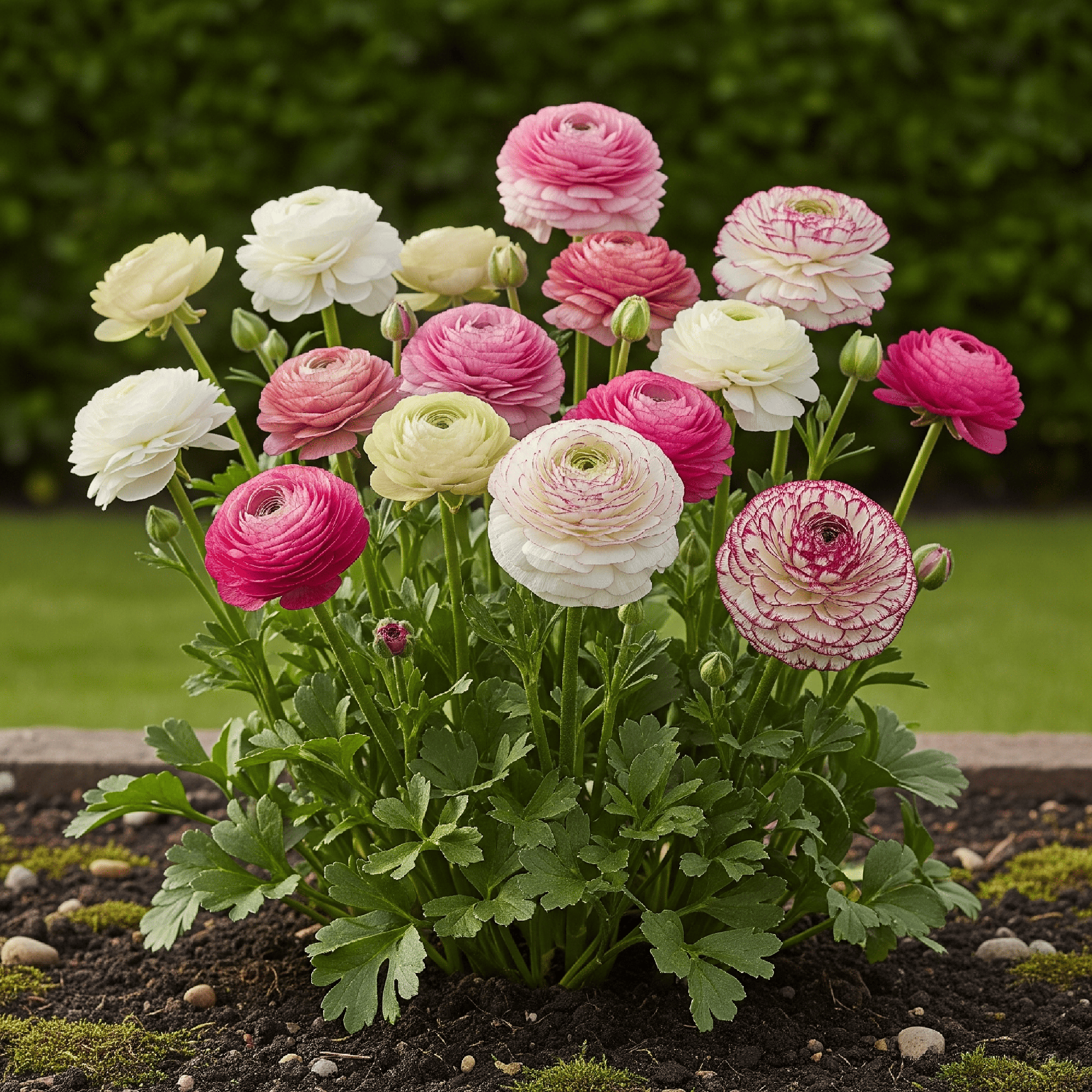 Ranunkelblumen Mix - Ranunculus Pastel Mix - Verschiedene Farben - 40 Stück - Zwiebelgröße 5/6 - XXL Pack