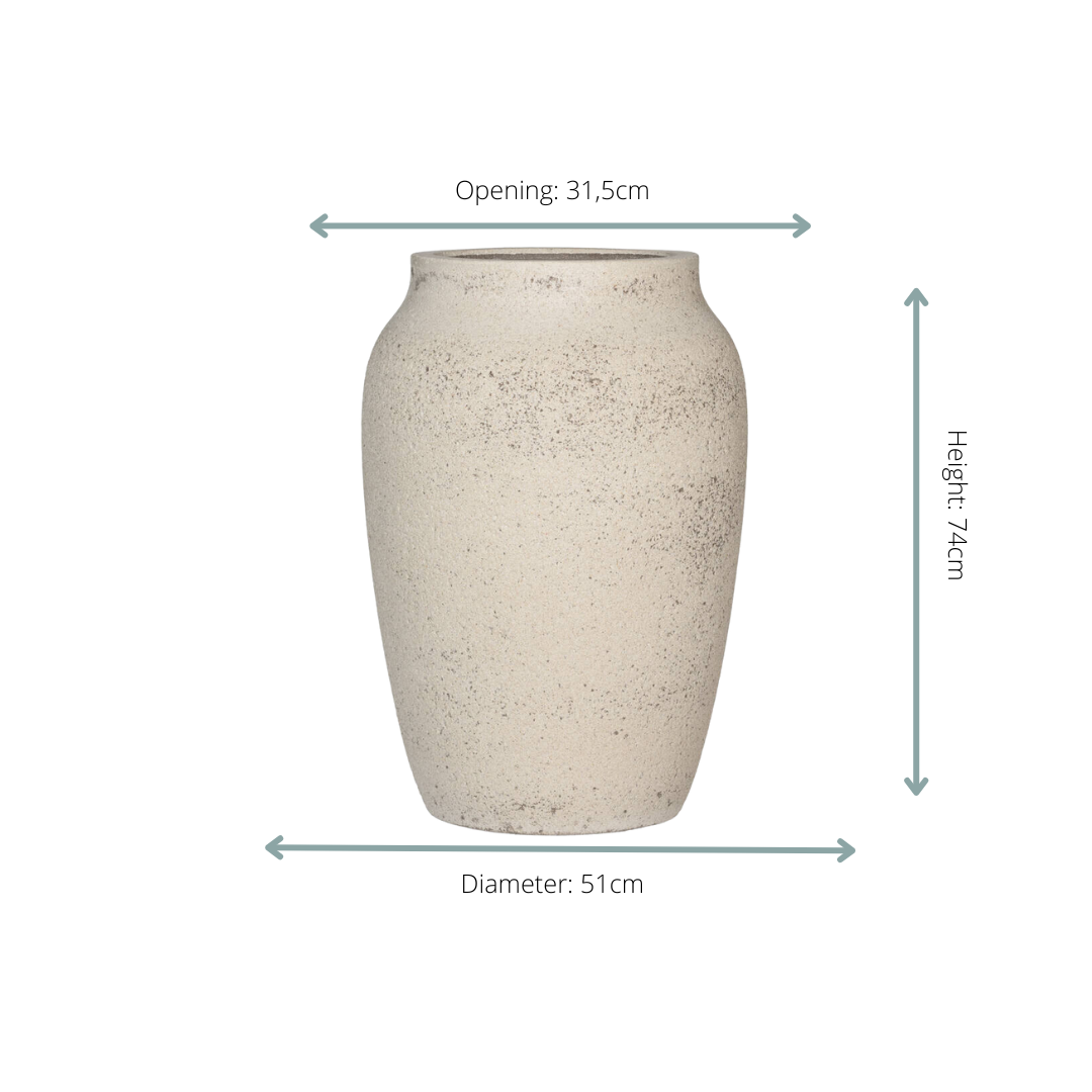 Dekotopf - Pot Hera Chalk White - L D51 x H74