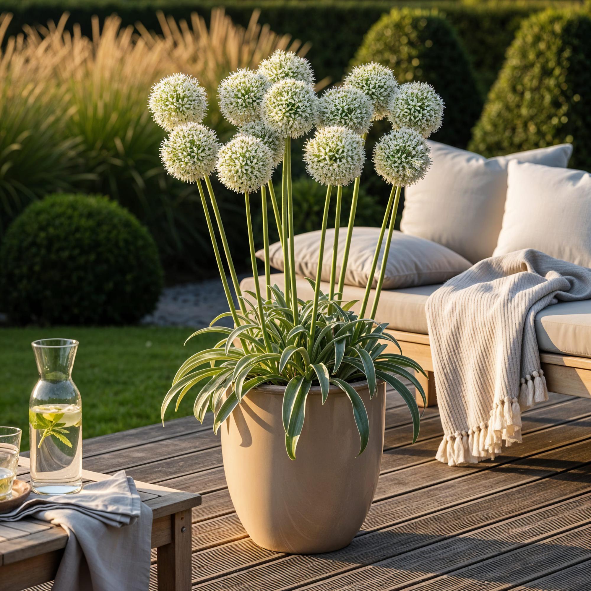 Zierlauch - Blumenzwiebeln - Allium Mount Everest - Farbe Weiß - 3 Stück - Zwiebelgröße 16/18 - XXL Pack