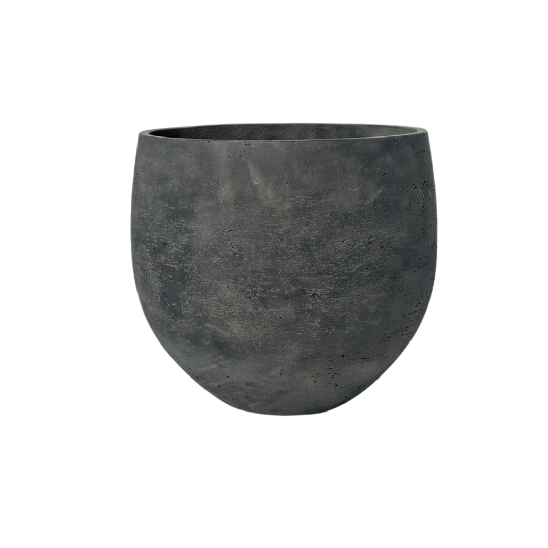 Dekotopf - Pot Orb Black Washed - D39 x H35
