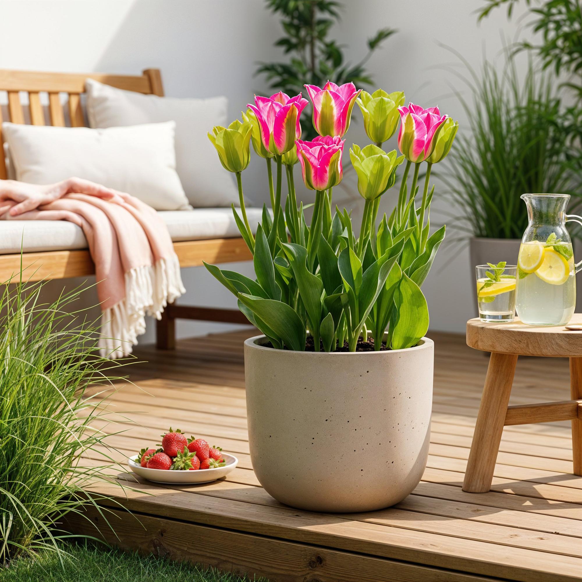 Tulpen - Tulipa Strawberry Lemonade - Verschiedene Farben - 12 Stück - Zwiebelgröße 11/12 - XXL Pack