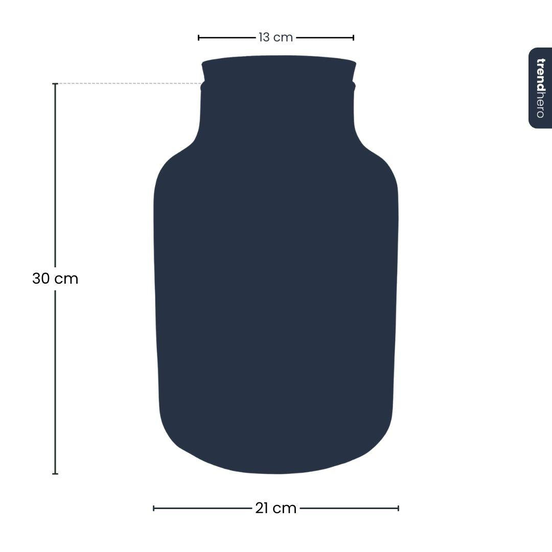 Terrariumflasche - Flaschengarten Milky & LED im Korken - Ø 21 cm ↑ 30 cm
