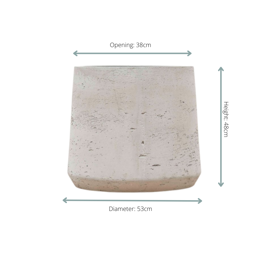 Dekotopf - Pot Aniek Cement - D53 x H48