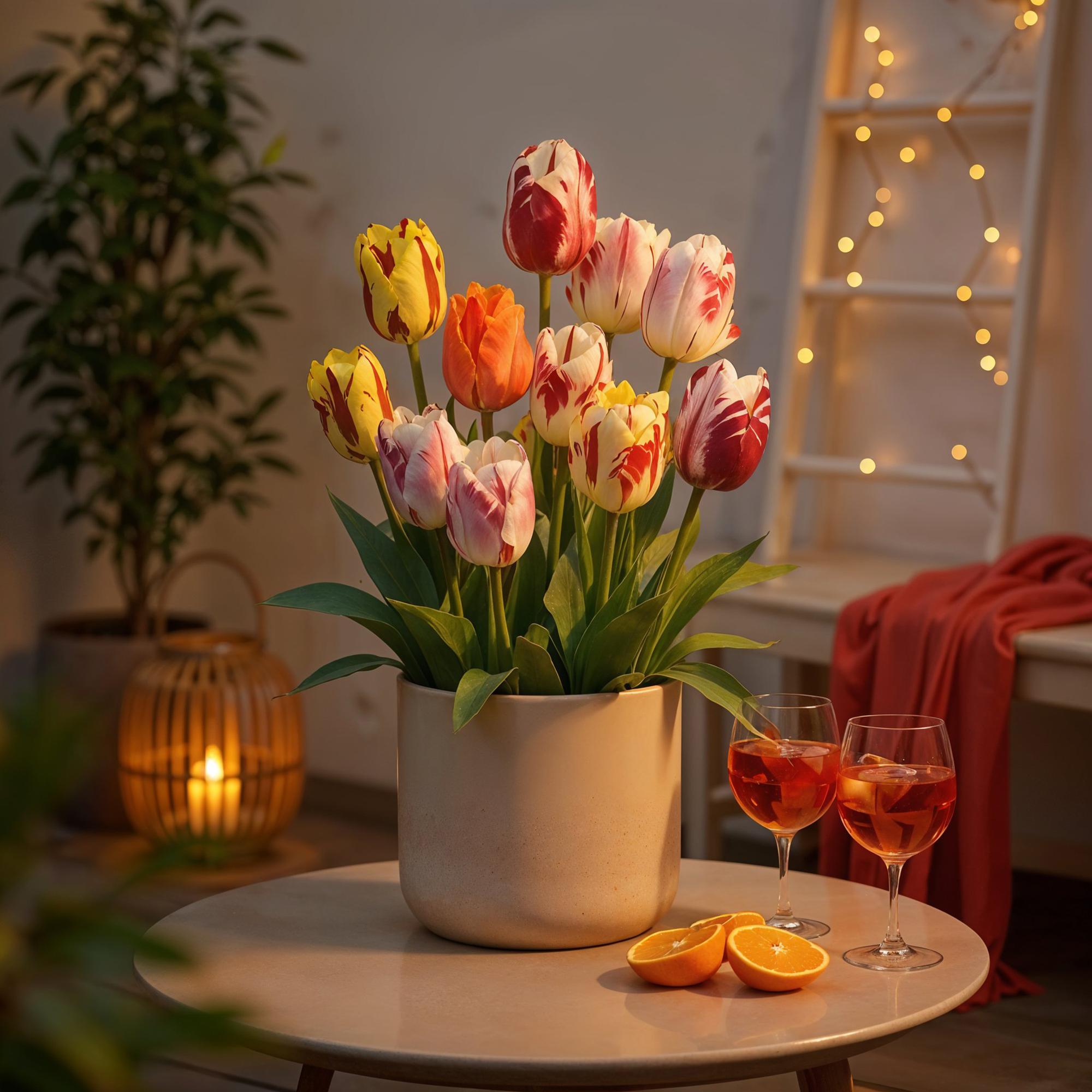 Tulpen Mix - Tulipa Flaming Beauty Mix - Verschiedene Farben - 15 Stück - Zwiebelgröße 11/12 - XXL Pack