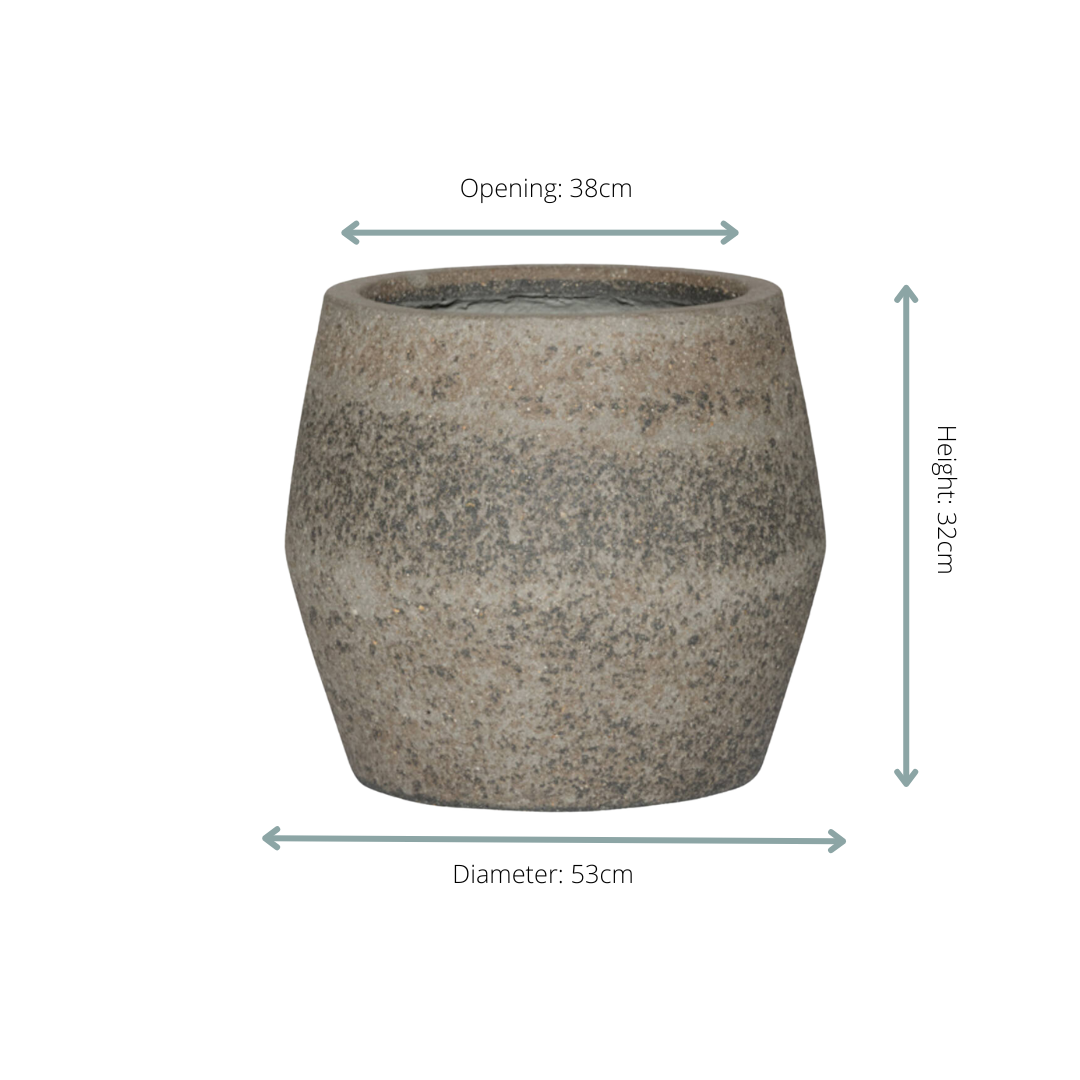 Dekotopf - Pot Harley L Dioriet Grey - D53 x H32