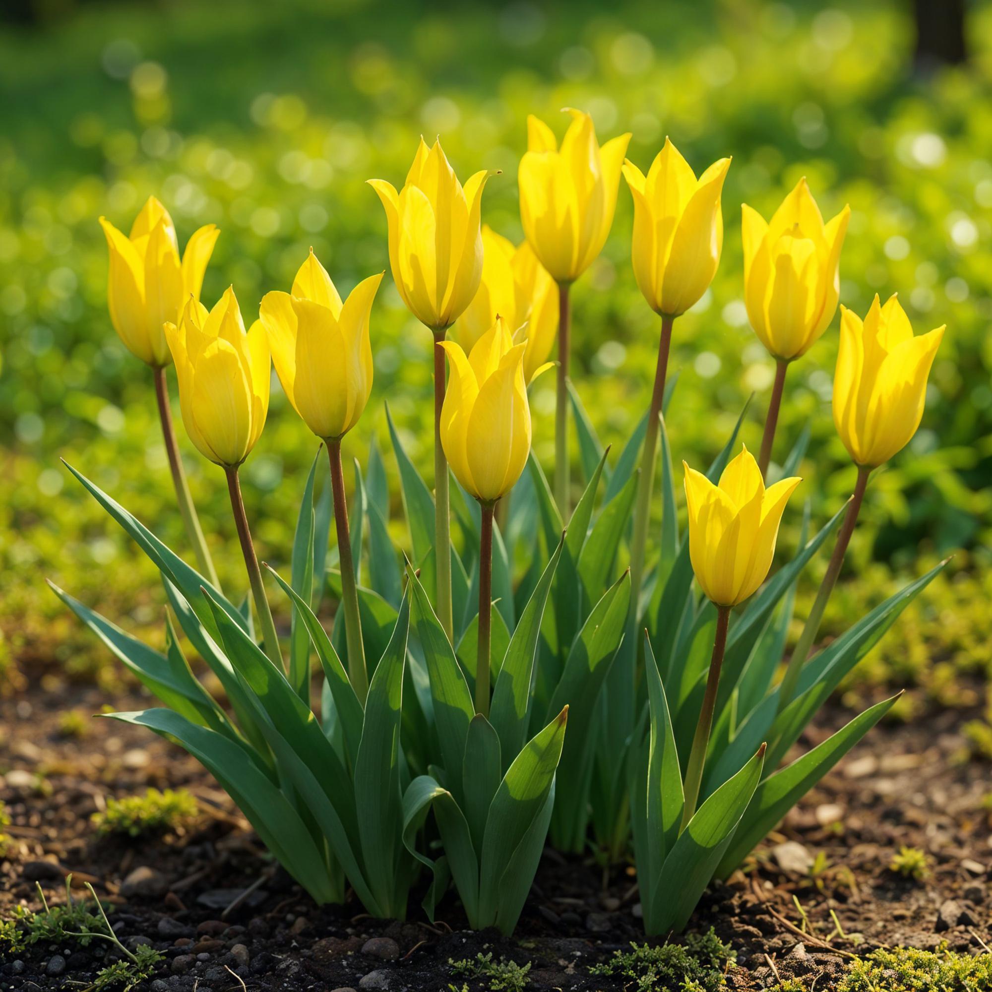 Tulpen - Tulipa Sylvestris - Farbe Gelb - 20 Stück - Zwiebelgröße 5/6 - XXL Pack