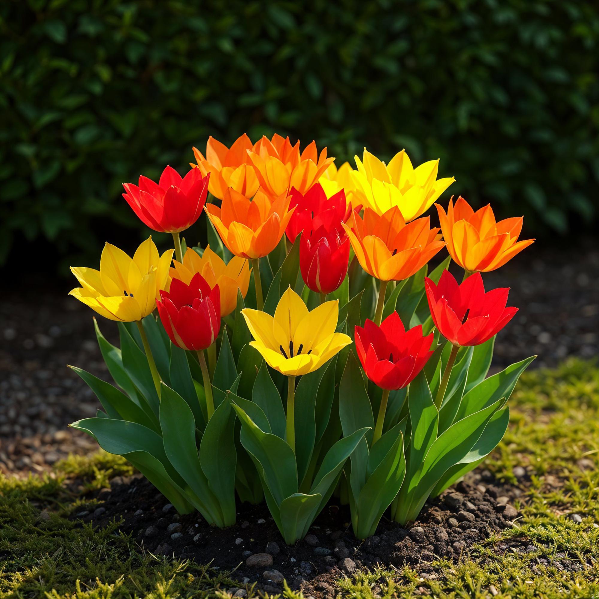 Tulpen Mix - Tulipa Praestans Mix - Verschiedene Farben - 25 Stück - Zwiebelgröße 8/9 - XXL Pack