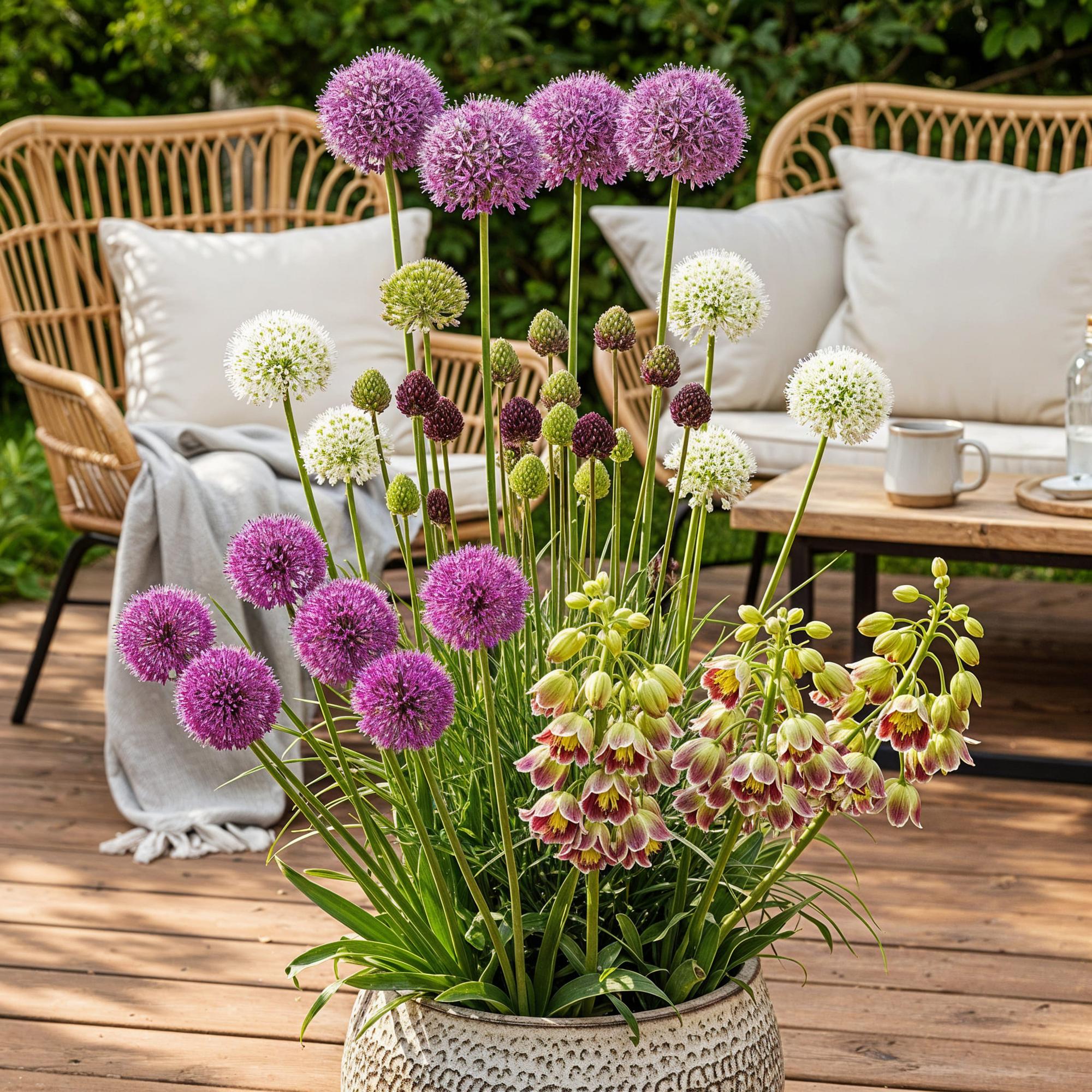Zierlauch Mix - Blumenzwiebeln Bulb Garden Allium Mix - Verschiedene Farben - 80 Stück - Geschenkverpackung