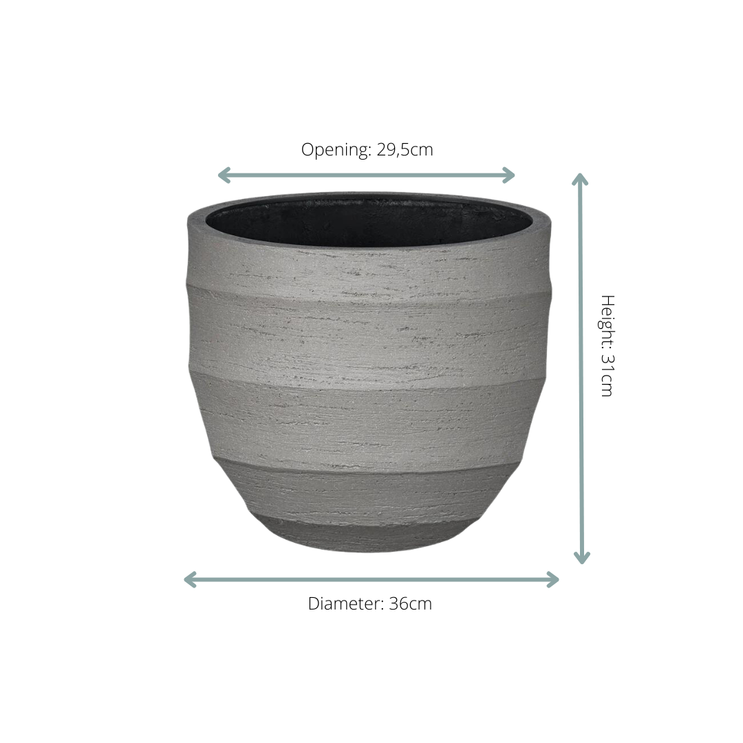 Dekotopf - Pot Bordo New Egg Grau - D36 x H31