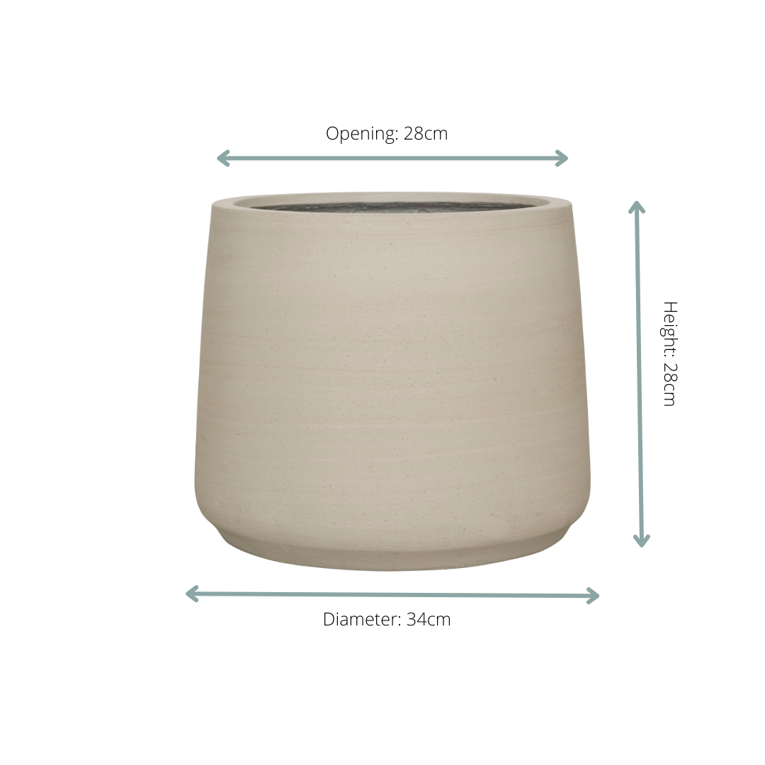 Dekotopf - Jumbo Patt Black Washed - D34 x H28