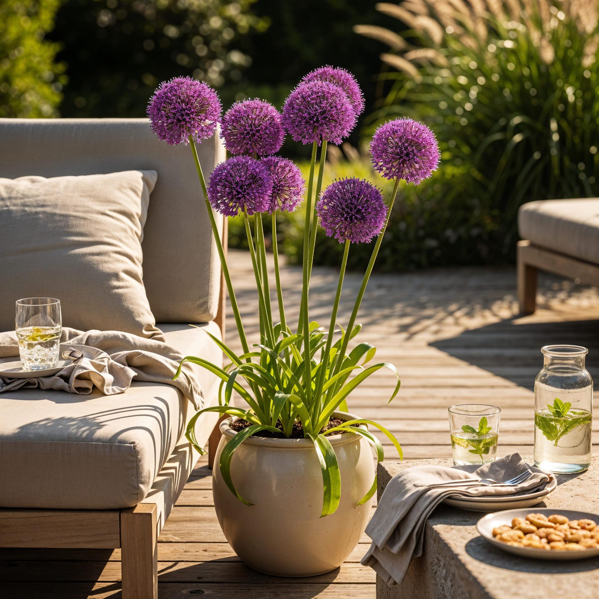 Zierlauch - Blumenzwiebeln - Allium Purple Sensation - Farbe Lila - 15 Stück - Zwiebelgröße 10/12 - XXL Pack