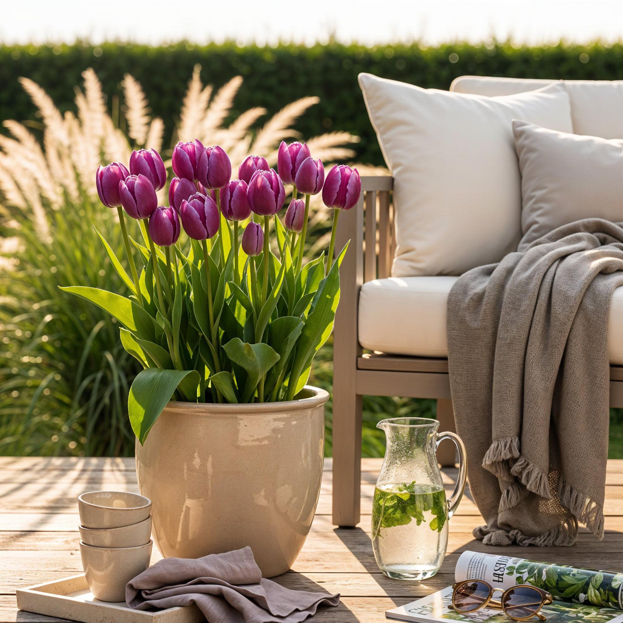 Tulpen - Tulipa Triumph Purple - Farbe Lila - 15 Stück - Zwiebelgröße 11/12 - XXL Pack