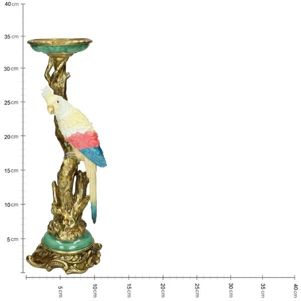 Kerzenständer - Kakadu mehrfarbig ↑ 35 cm