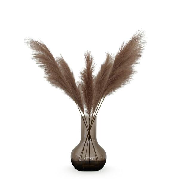 Kunstblumen - Kunstbloemen Solo - x 6 - 115cm - Pampas Plumes - Brown    6 Stück