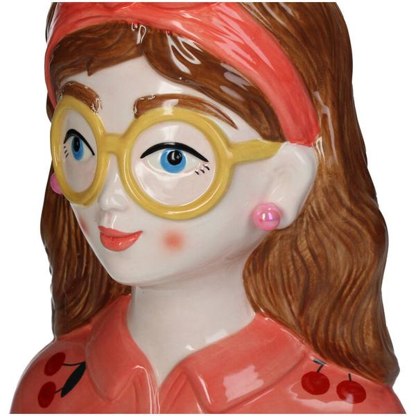 Vase - Fashion Lady ‘Jessie’ 27 cm – Mit Brille und Haarband