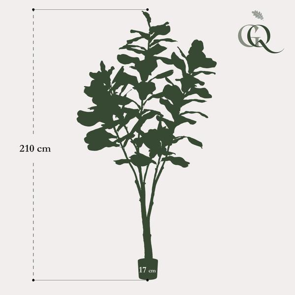 Kunstpflanze - Ficus Lyrara - Tabaksplant - 210cm