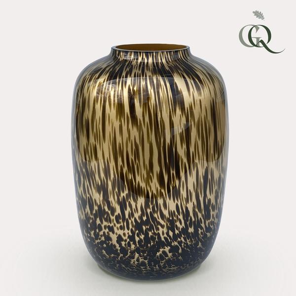 Vase - Vaas glas - M - H35 W25 -Artic Cheetah Gold