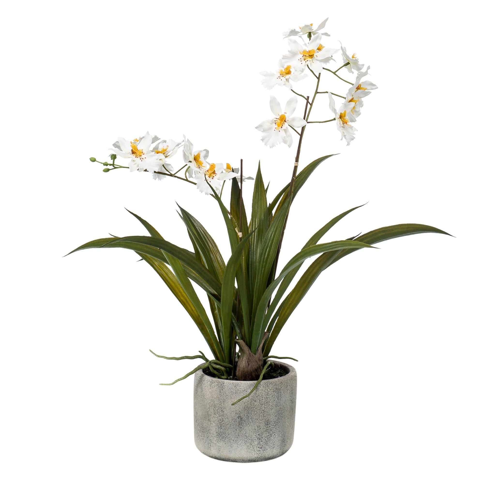 Kunstblume - Orchidee - weiß - 45cm