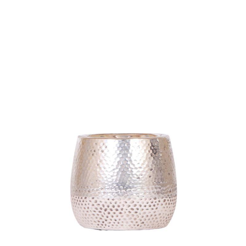 Pflanzen -und Blumentopf - Elite silver pot - Topfgröße Ø9cm - Ø9cm