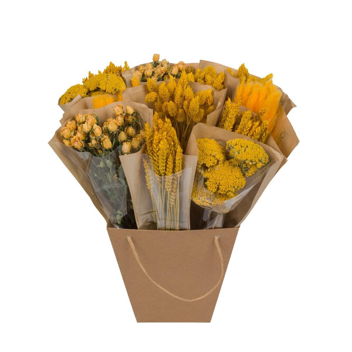 Trockenblumen - Dried Mono Mix - Yellow - ↕50cm