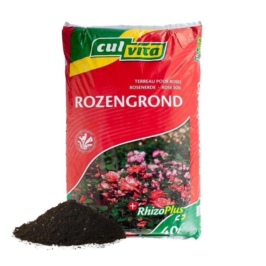 Blumenerde - Rosenerde 40 Liter für Rosen geeignet - inklusive RhizoPlus Wurzelverbesserer