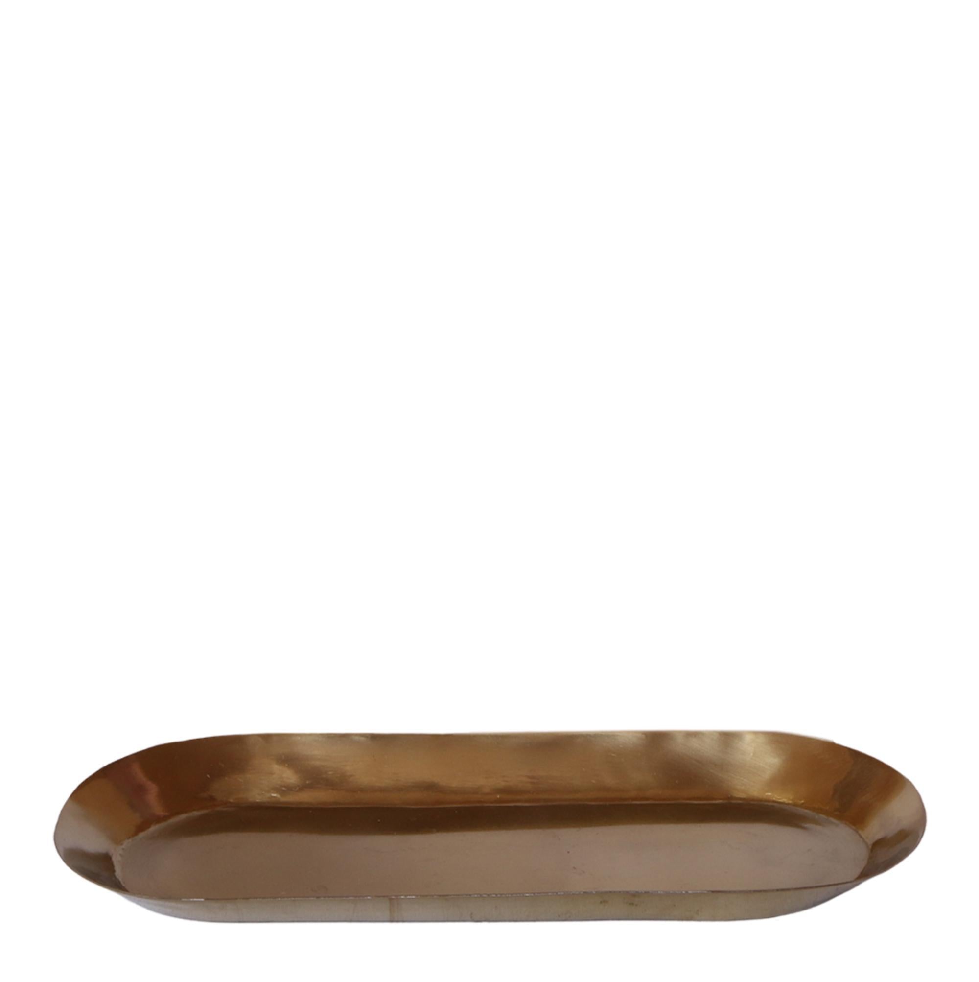 Teller oval - Ovales Tablett Ø30cm - Gold