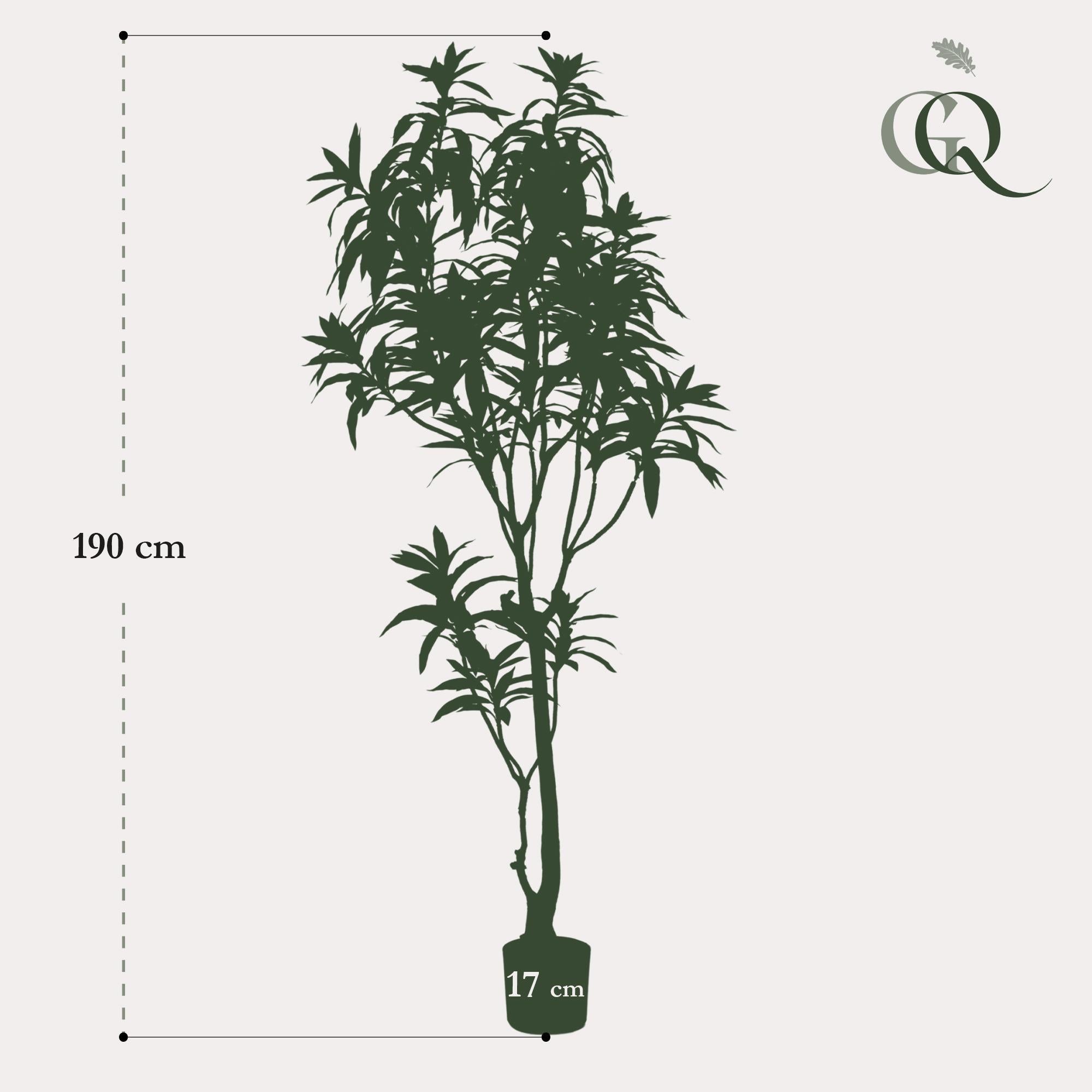 Kunstpflanze - Dracaena - Drachenbaum - 190 cm