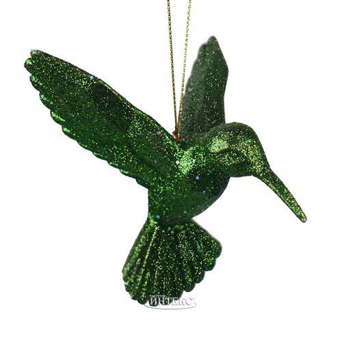 XMASS BALL - Green Hummingbird Glitter