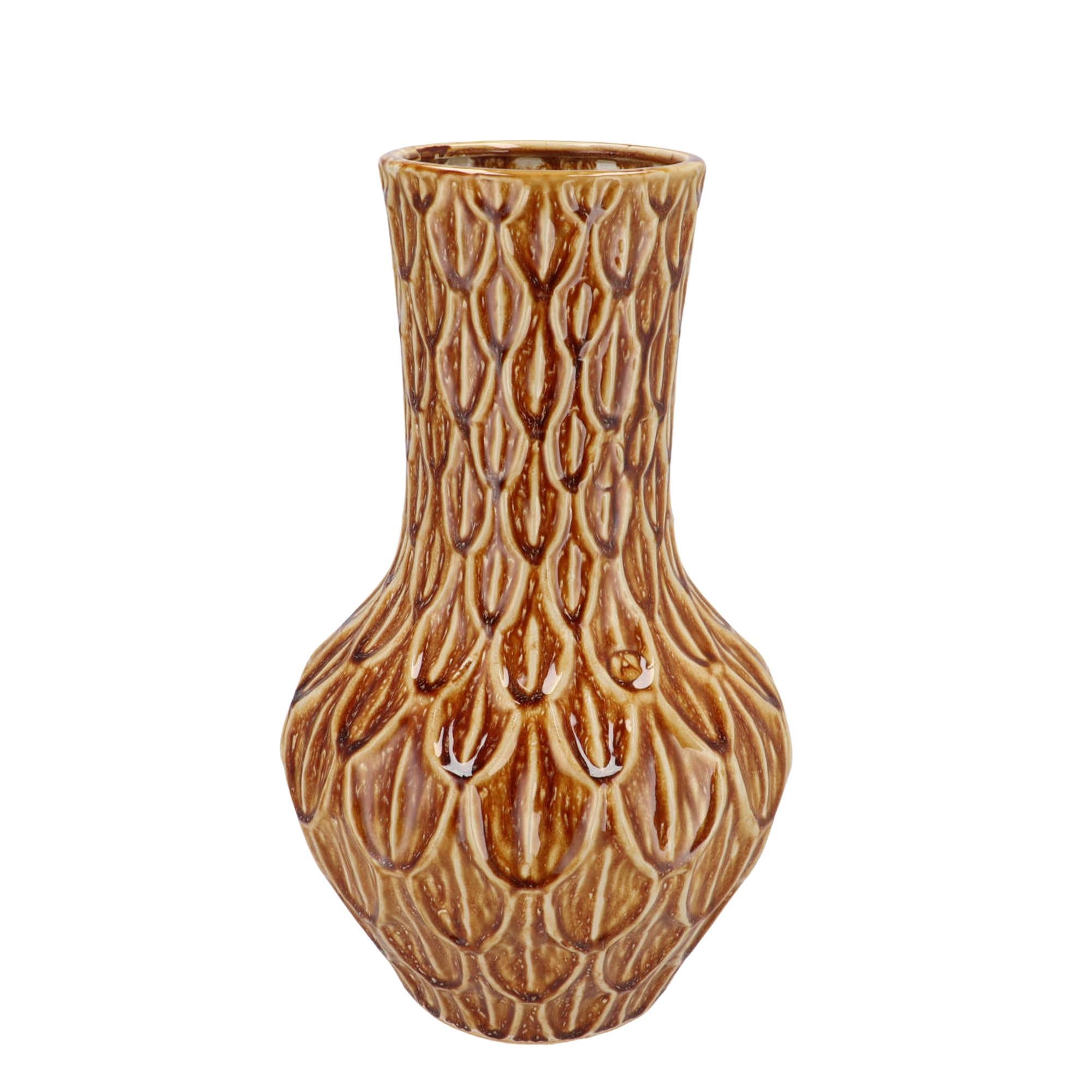 Vase Stein M – H39 B23 – Boa Brown - Vaas steen M - H39 W23 - Boa Brown