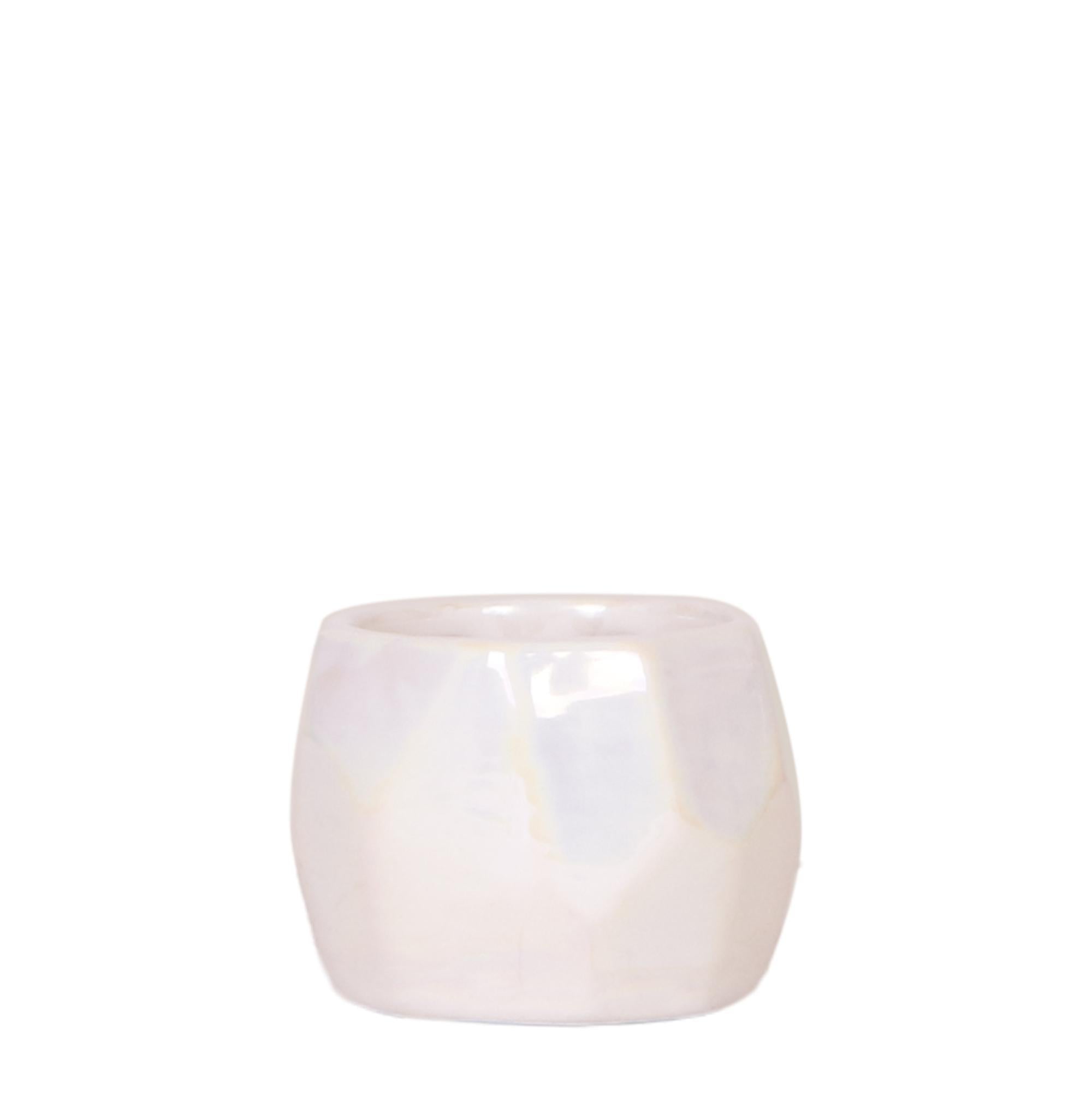 Pflanzen -und Blumentopf - Dekotopf Perle travertin - Pearl pot travertine - Ø6cm