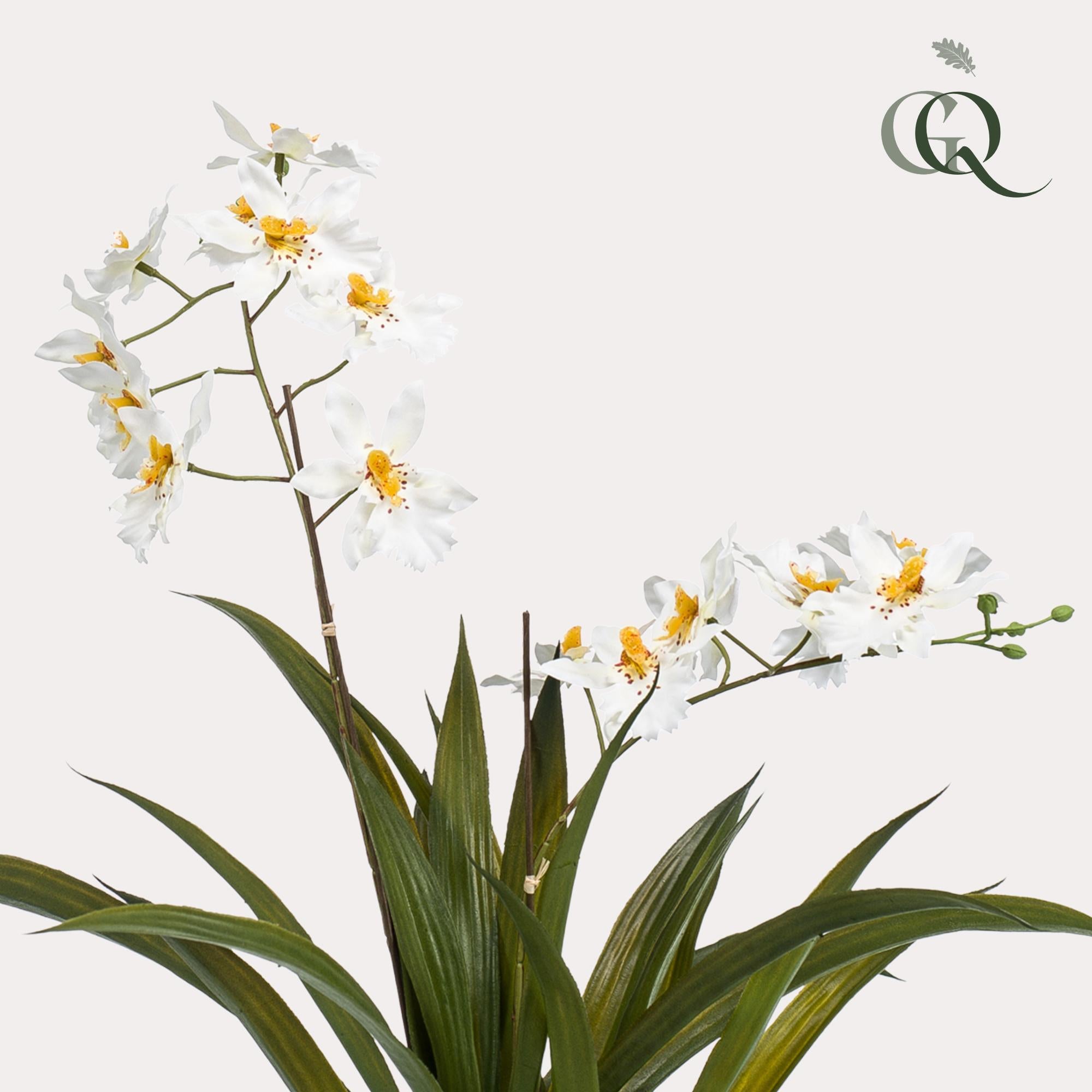 Kunstblumen - Orchidee - weiß - 45cm