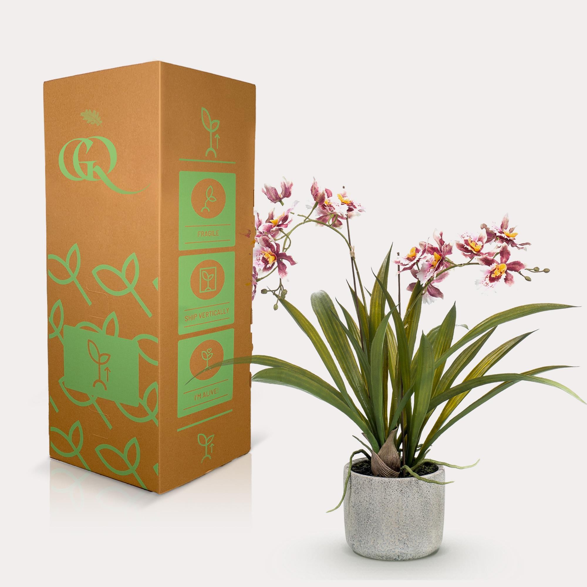 Kunstblume - Orchidee - Bordeaux - 45cm