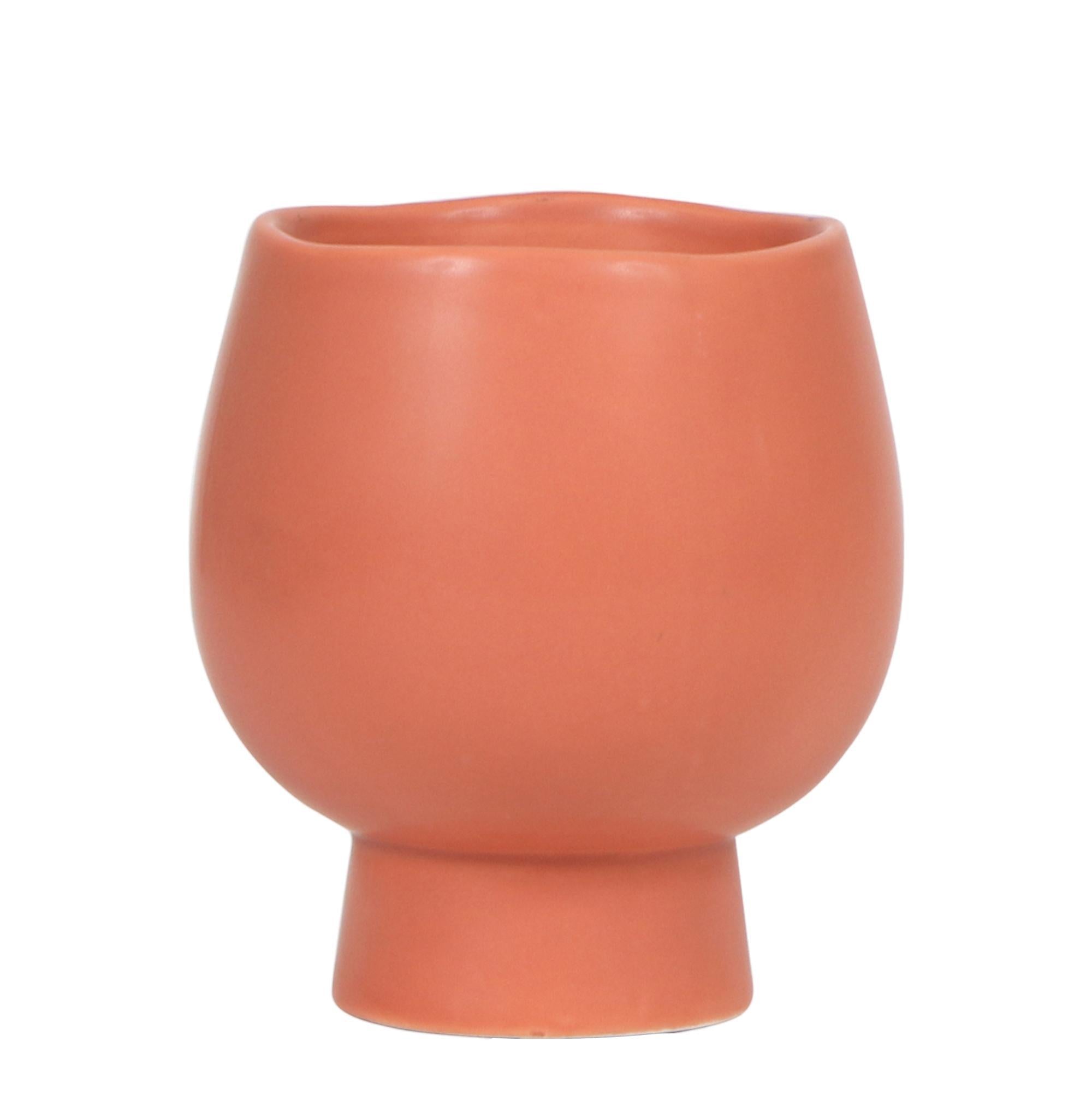 Kolibrie Thuis | Scandic terracotta bloempot - terracottakleurige keramiek sierpot - Ø9cm